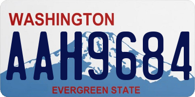 WA license plate AAH9684