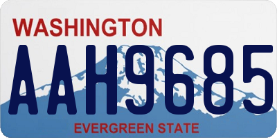 WA license plate AAH9685