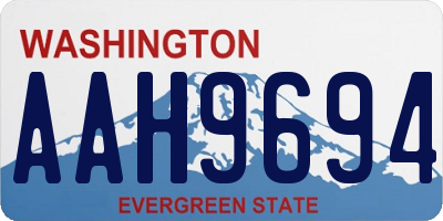 WA license plate AAH9694