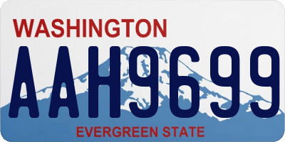 WA license plate AAH9699