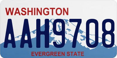 WA license plate AAH9708