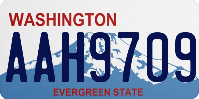 WA license plate AAH9709