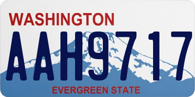 WA license plate AAH9717