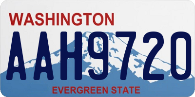 WA license plate AAH9720