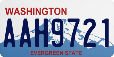 WA license plate AAH9721