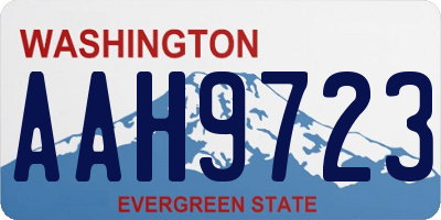 WA license plate AAH9723