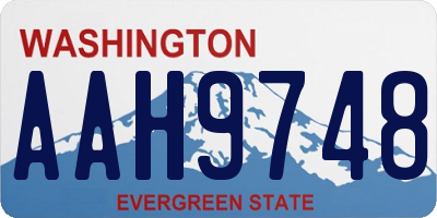 WA license plate AAH9748