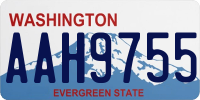 WA license plate AAH9755