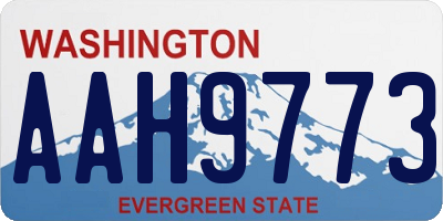 WA license plate AAH9773