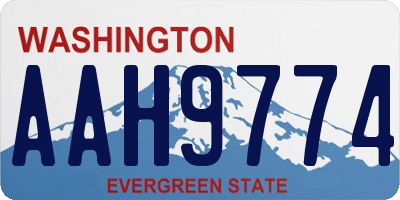 WA license plate AAH9774