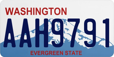 WA license plate AAH9791