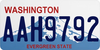 WA license plate AAH9792