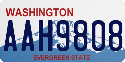 WA license plate AAH9808