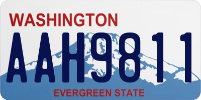 WA license plate AAH9811
