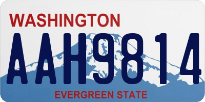 WA license plate AAH9814