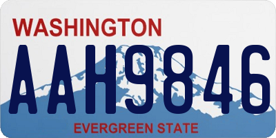 WA license plate AAH9846