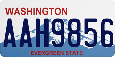 WA license plate AAH9856