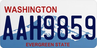 WA license plate AAH9859
