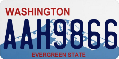 WA license plate AAH9866