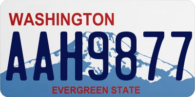 WA license plate AAH9877