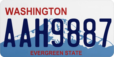 WA license plate AAH9887
