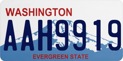 WA license plate AAH9919