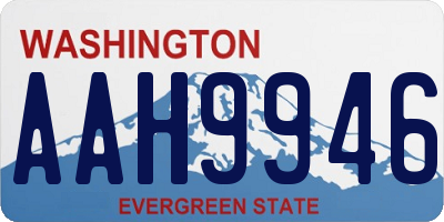 WA license plate AAH9946