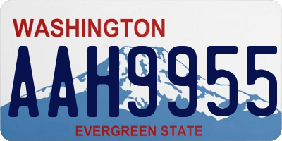 WA license plate AAH9955