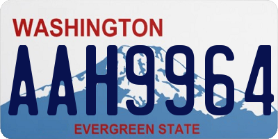 WA license plate AAH9964