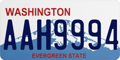 WA license plate AAH9994