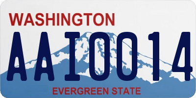 WA license plate AAI0014