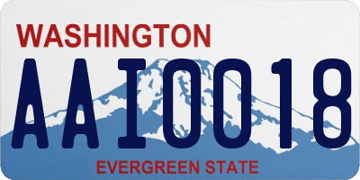 WA license plate AAI0018