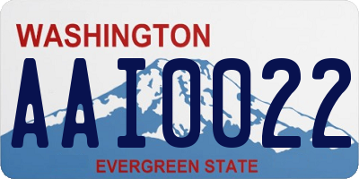 WA license plate AAI0022