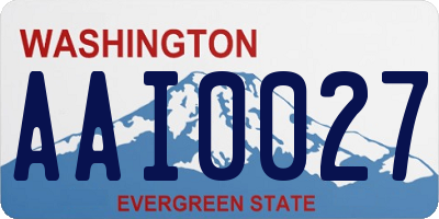 WA license plate AAI0027