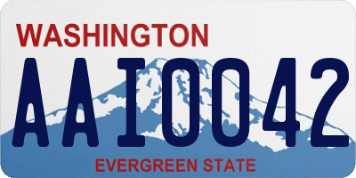 WA license plate AAI0042