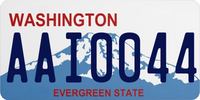 WA license plate AAI0044