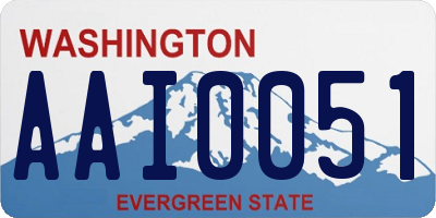 WA license plate AAI0051