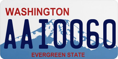 WA license plate AAI0060
