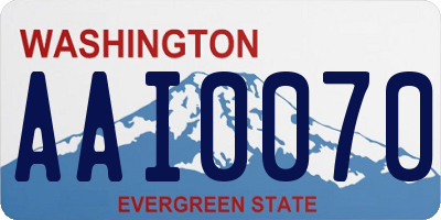 WA license plate AAI0070