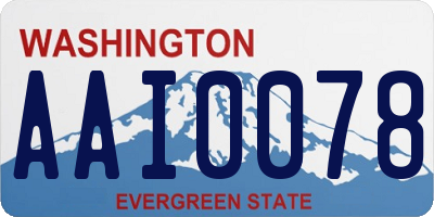 WA license plate AAI0078