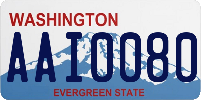 WA license plate AAI0080
