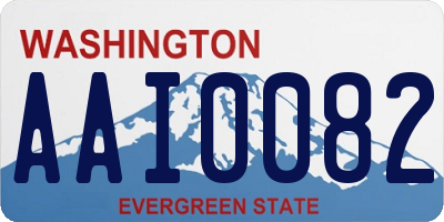WA license plate AAI0082