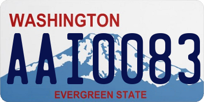 WA license plate AAI0083