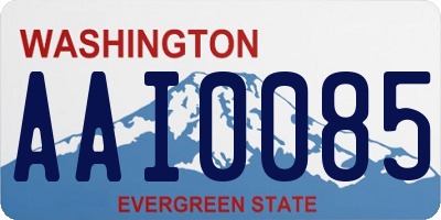 WA license plate AAI0085