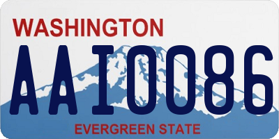 WA license plate AAI0086