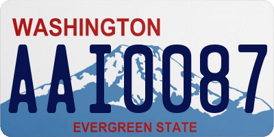 WA license plate AAI0087