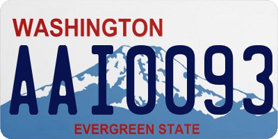 WA license plate AAI0093