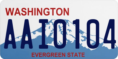 WA license plate AAI0104