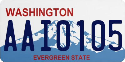 WA license plate AAI0105