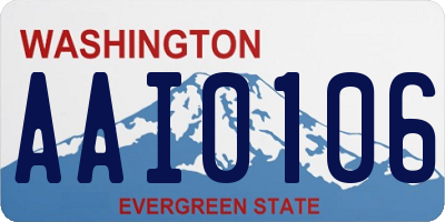 WA license plate AAI0106
